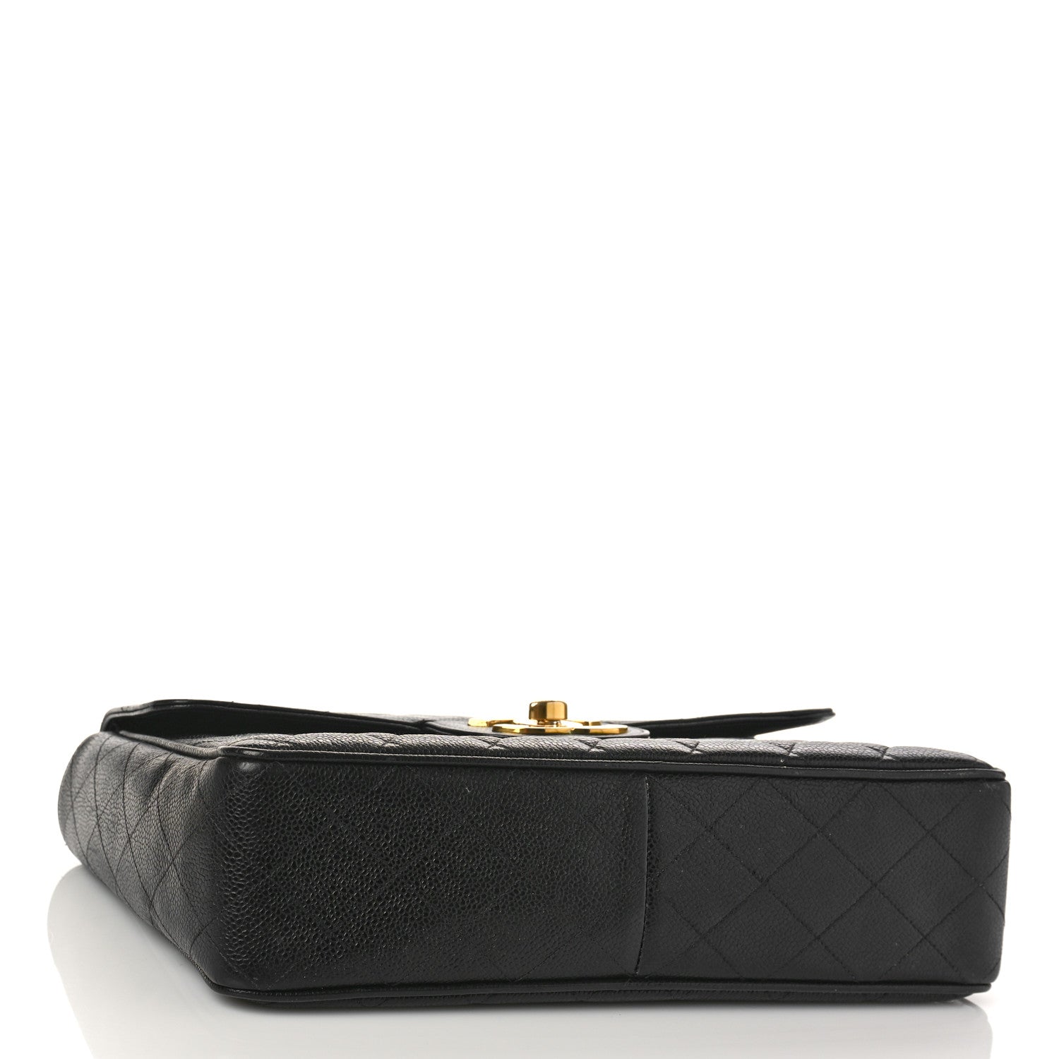 Chanel Caviar Quilted XL Jumbo Single Flap Black 4 of 10