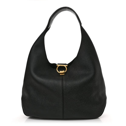 Salvatore Ferragamo Calfskin Margot Hobo Black 2 of 10