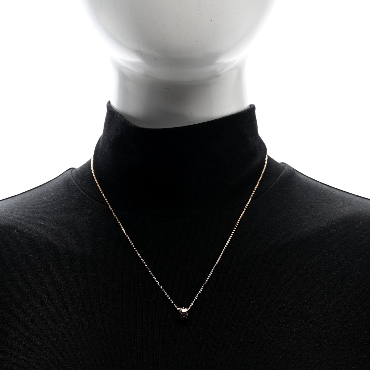 Chanel 18K Beige Gold Coco Crush Round Pendant Necklace 2 of 5
