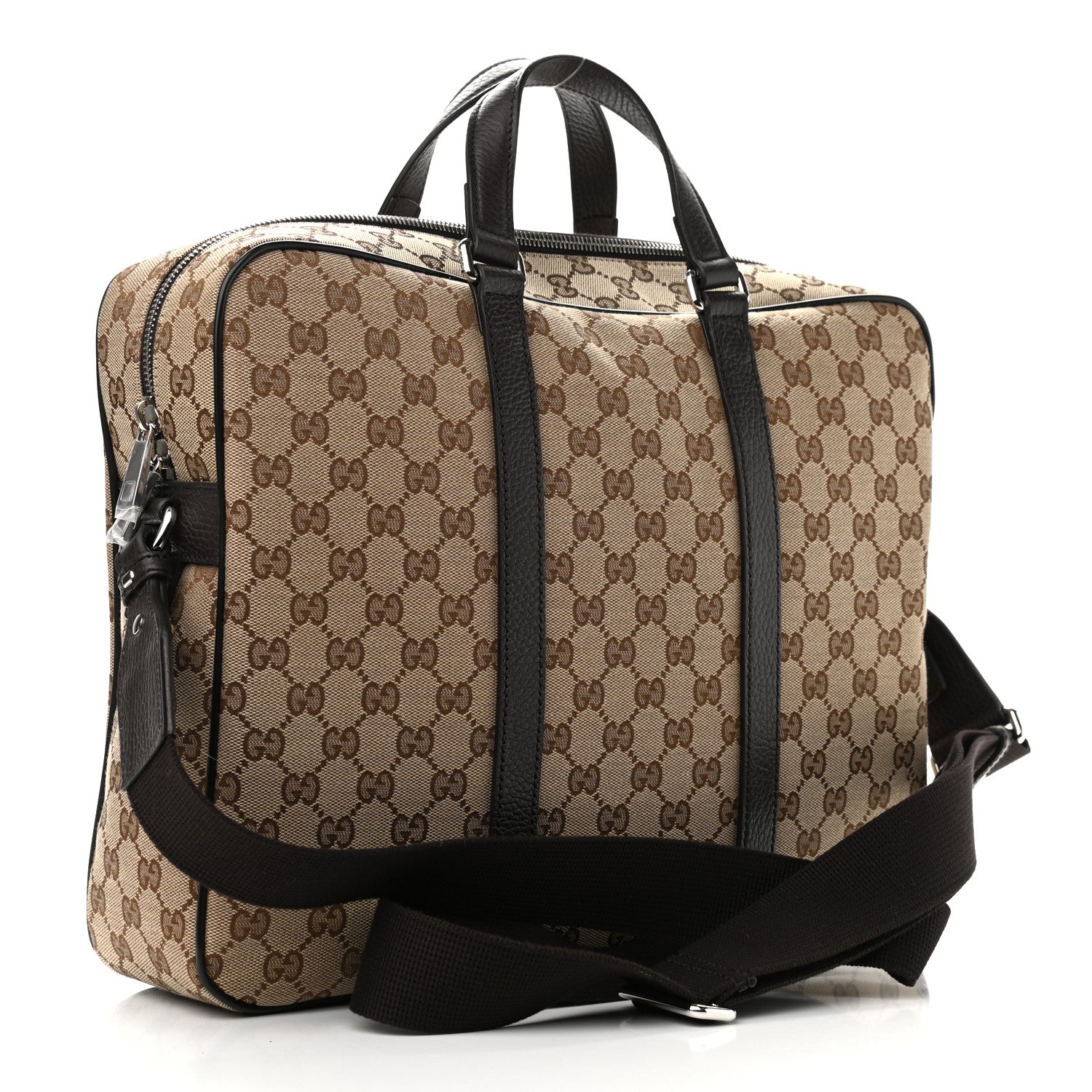 Gucci Monogram Briefcase Dark Brown 3 of 9