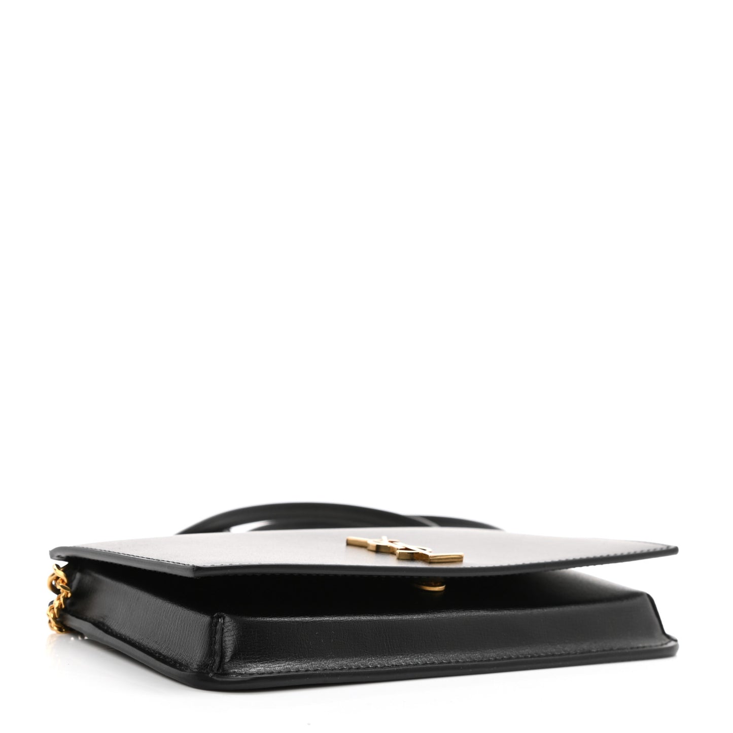 Smooth Calfskin Monogram Phone Holder Crossbody Black