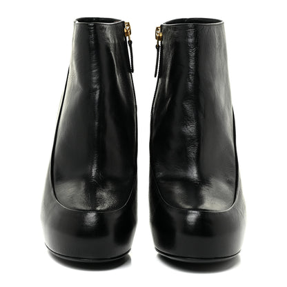 Chanel Lambskin Booties 37.5 Black 2 of 14