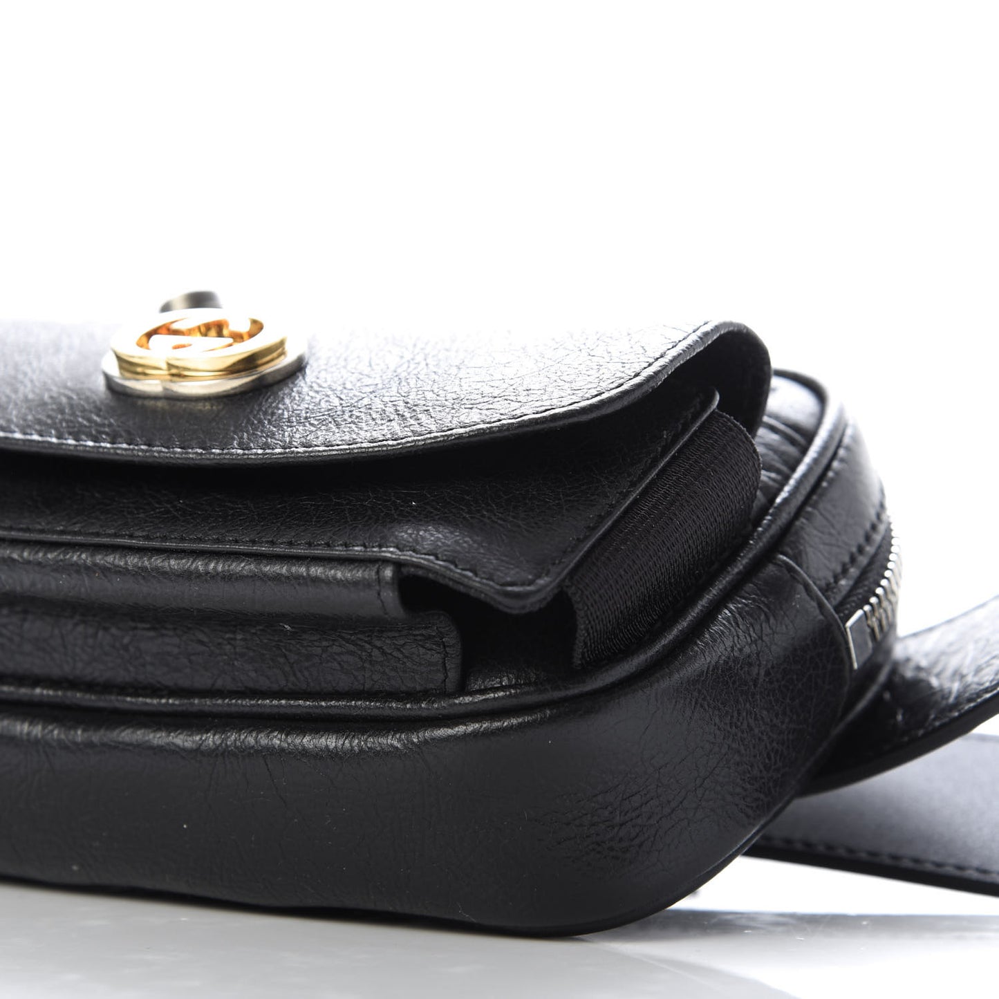Fluffy Calfskin Mini Morpheus Belt Bag 90 36 Black