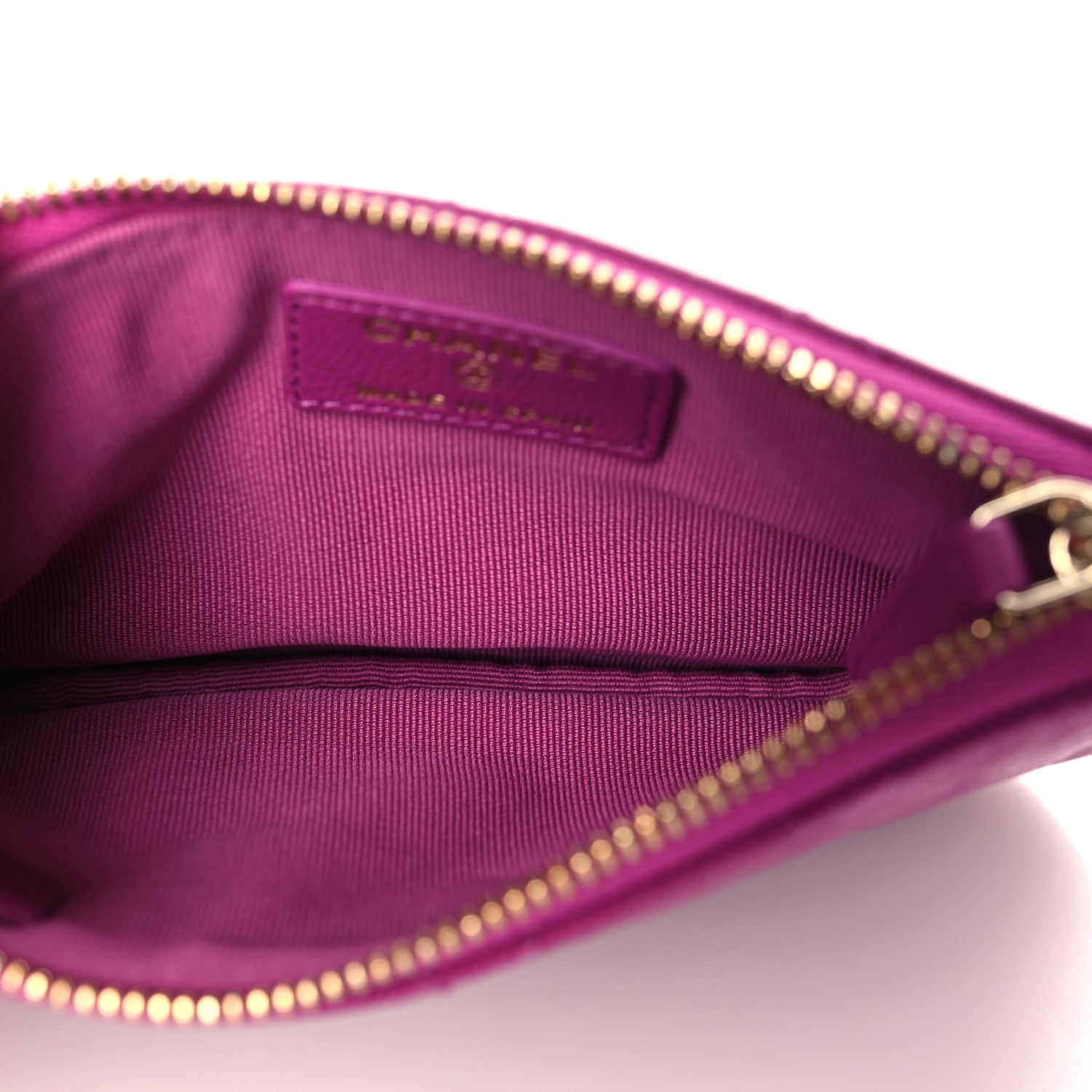 Chanel Caviar Quilted Small Cosmetic Case Purple 5 of 7