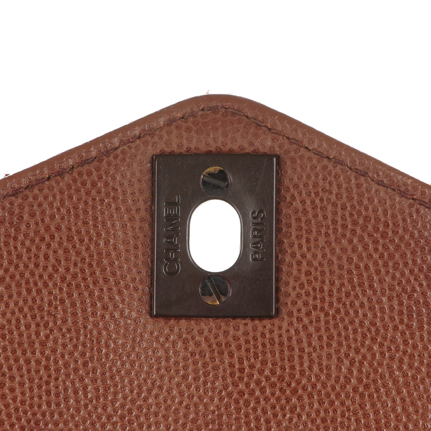 Chanel Caviar Flap Top Handle Bag Brown 6 of 9
