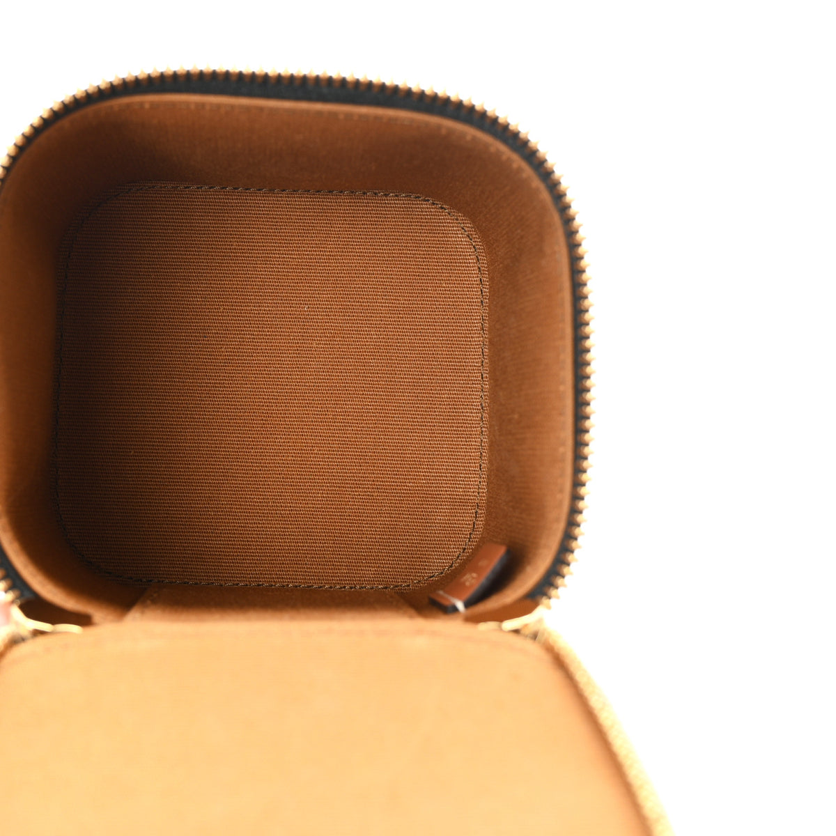 Celine Triomphe Canvas Calfskin Mini Vanity Case Tan 5 of 11