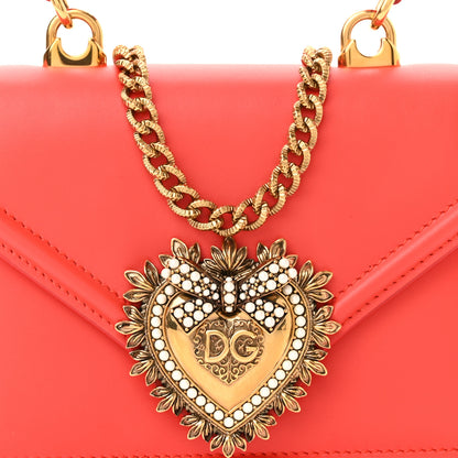 Dolce & Gabbana Smooth Calfskin Small Devotion Envelope Top Handle Bag Red 7 of 10