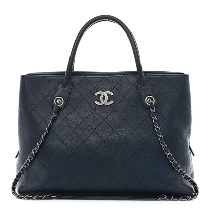 Chanel Grained Vegetal Calfskin Urban Shopping Tote Blue 1 of 19