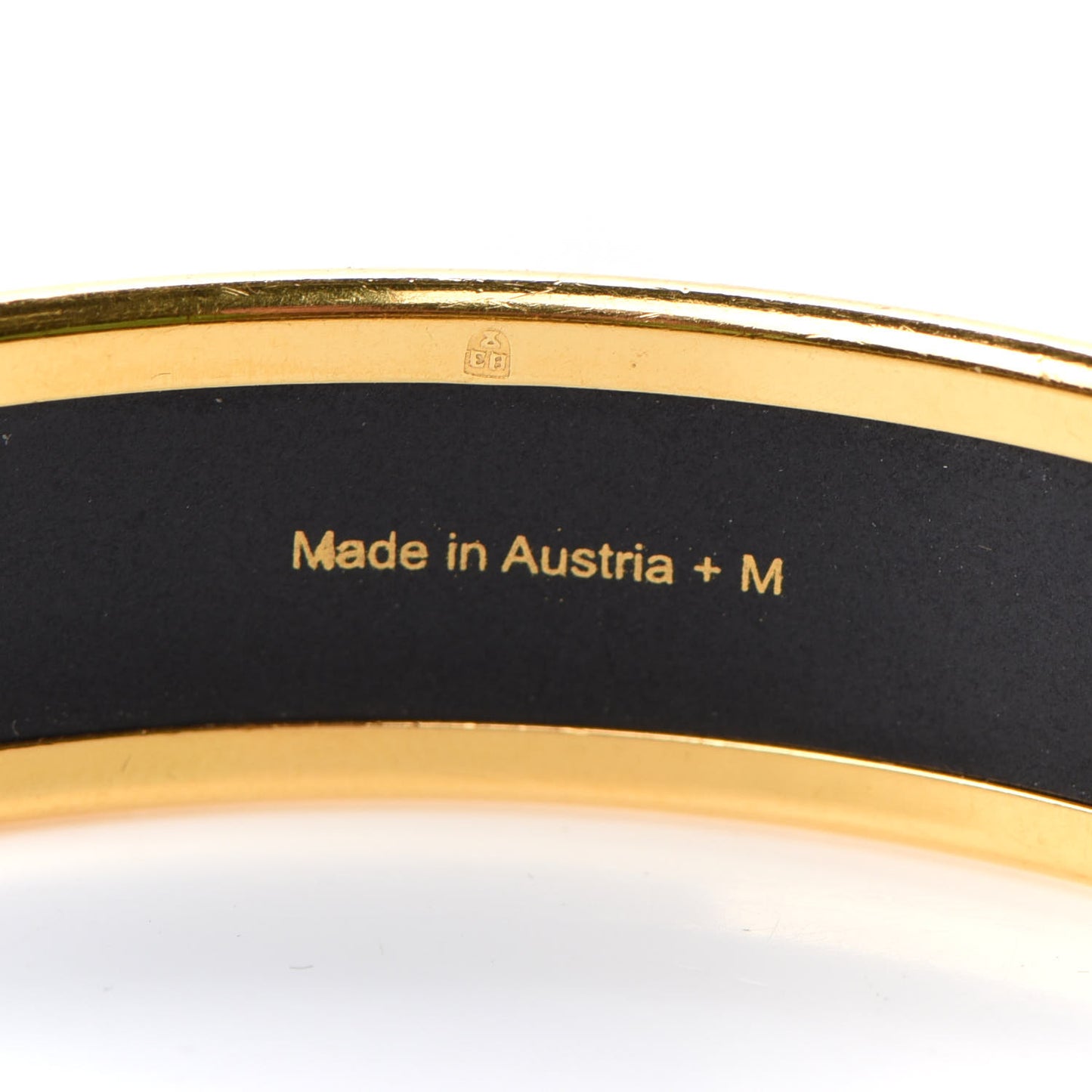 Enamel Printed Medium Caleche Bracelet 62 Black