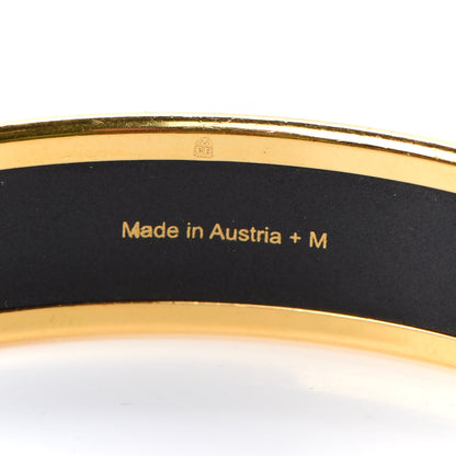 Hermes Enamel Printed Medium Caleche Bracelet 62 Black 5 of 6
