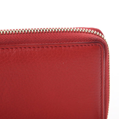 Gucci Pebbled Calfskin Soho Zip Around Wallet Red 9 of 11