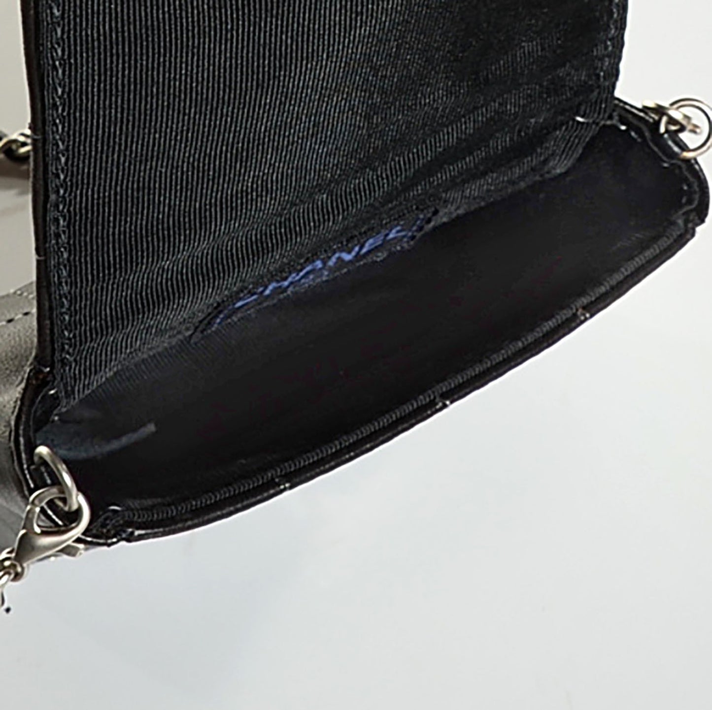 Lambskin Square Stitched Micro Convertible Flap Belt Bag Black