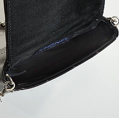 Chanel Lambskin Square Stitched Micro Convertible Flap Belt Bag Black 6 of 10