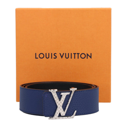 Louis Vuitton Calfskin 40mm Damier LV Reversible Belt 100 40 Black Midnight Navy 8 of 8