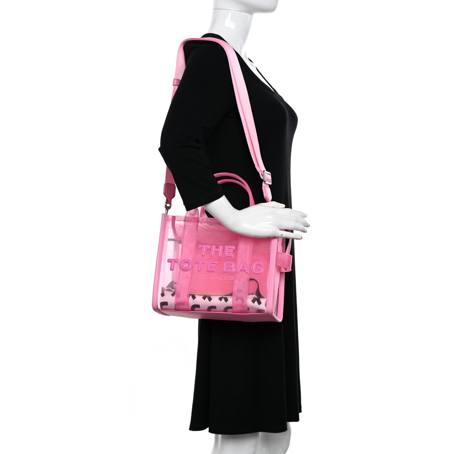 Nylon The Mesh Small Tote Bag Candy Pink