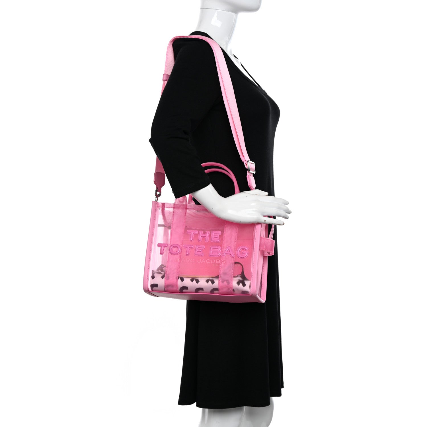 Marc Jacobs Nylon The Mesh Small Tote Bag Candy Pink 2 of 10