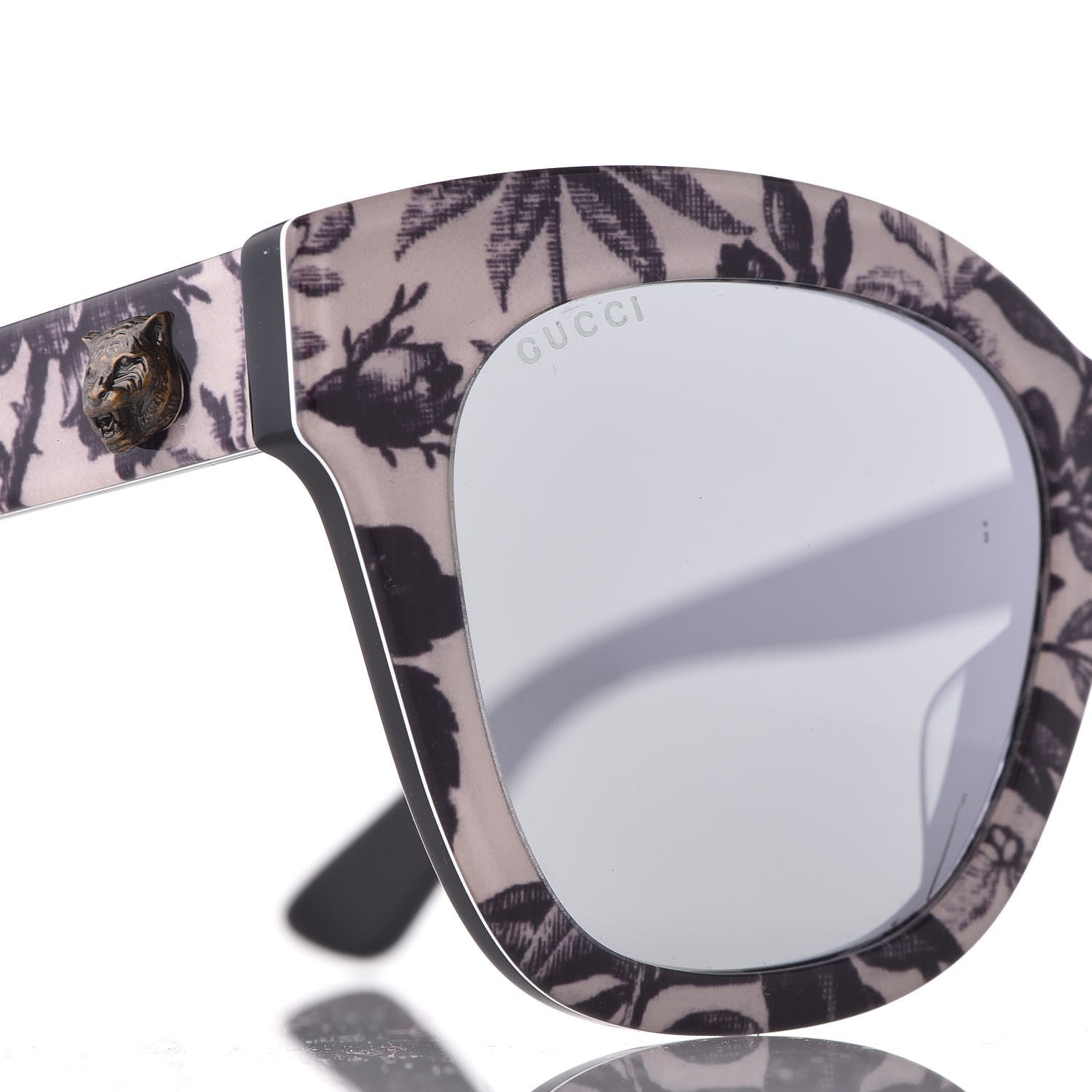Gucci Acetate Herbarium Print Square Frame Sunglasses GG0029SA White 5 of 6