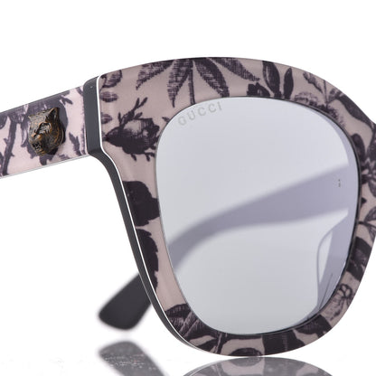 Gucci Acetate Herbarium Print Square Frame Sunglasses GG0029SA White 5 of 6