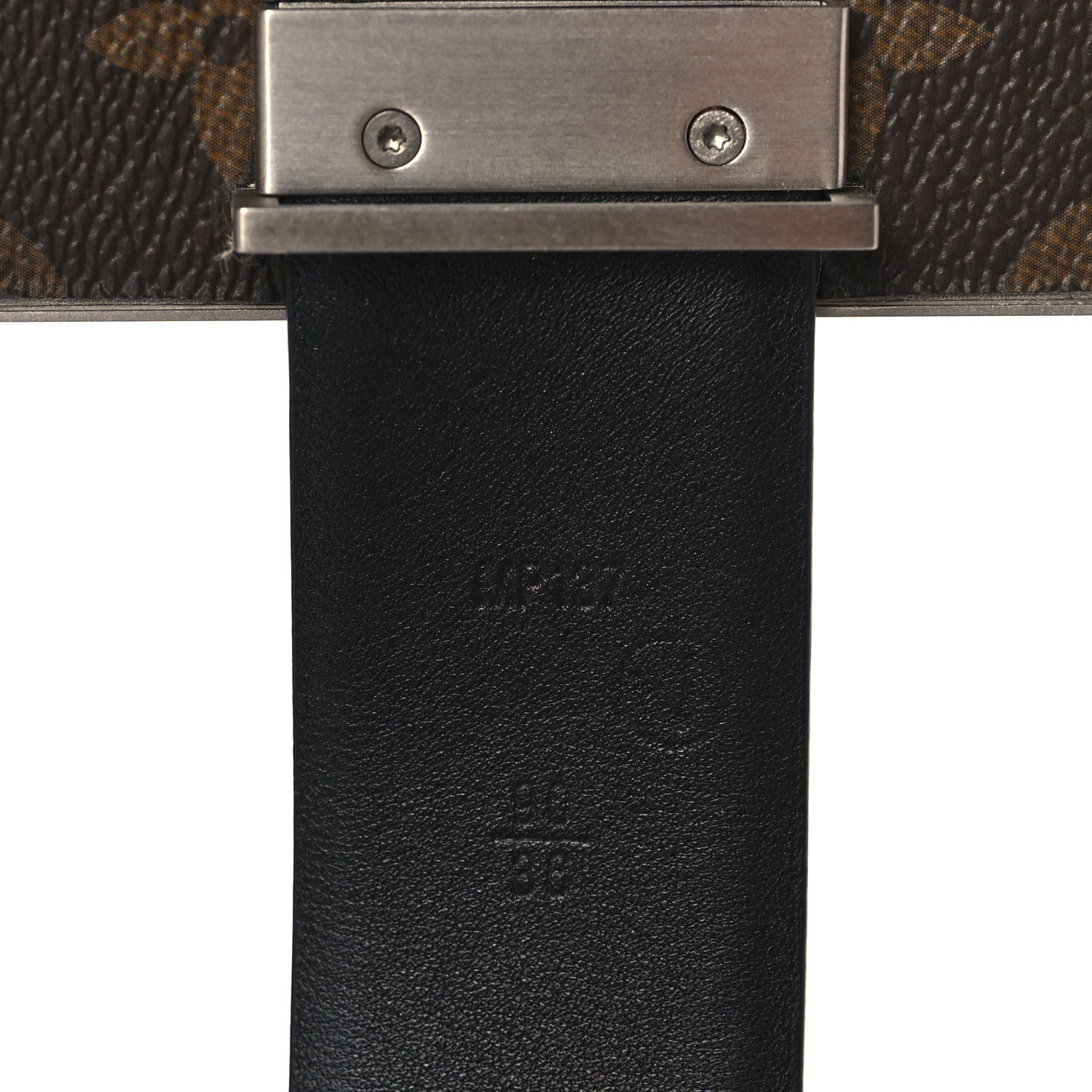 Louis Vuitton Calfskin 35mm Faces Belt 90 36 Black 5 of 7