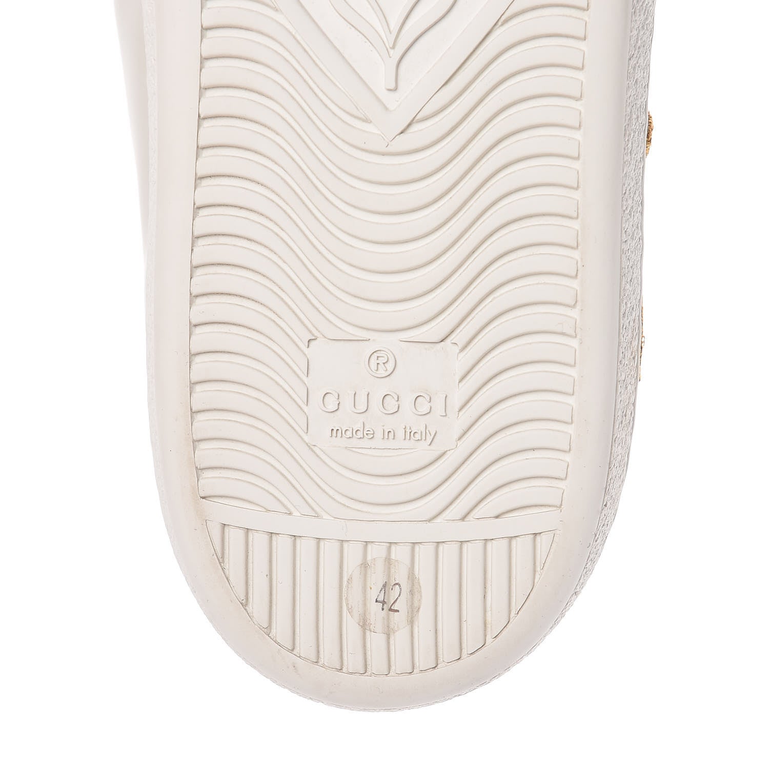 Gucci Calfskin Nappa Web LOVED Embroidered Womens Ace Sneakers 42 White Red Flame Notte 6 of 8