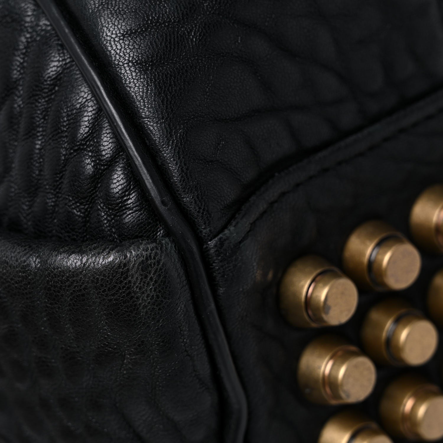 Alexander Wang Pebbled Lambskin Rocco Black Antique Brass Hardware 8 of 16