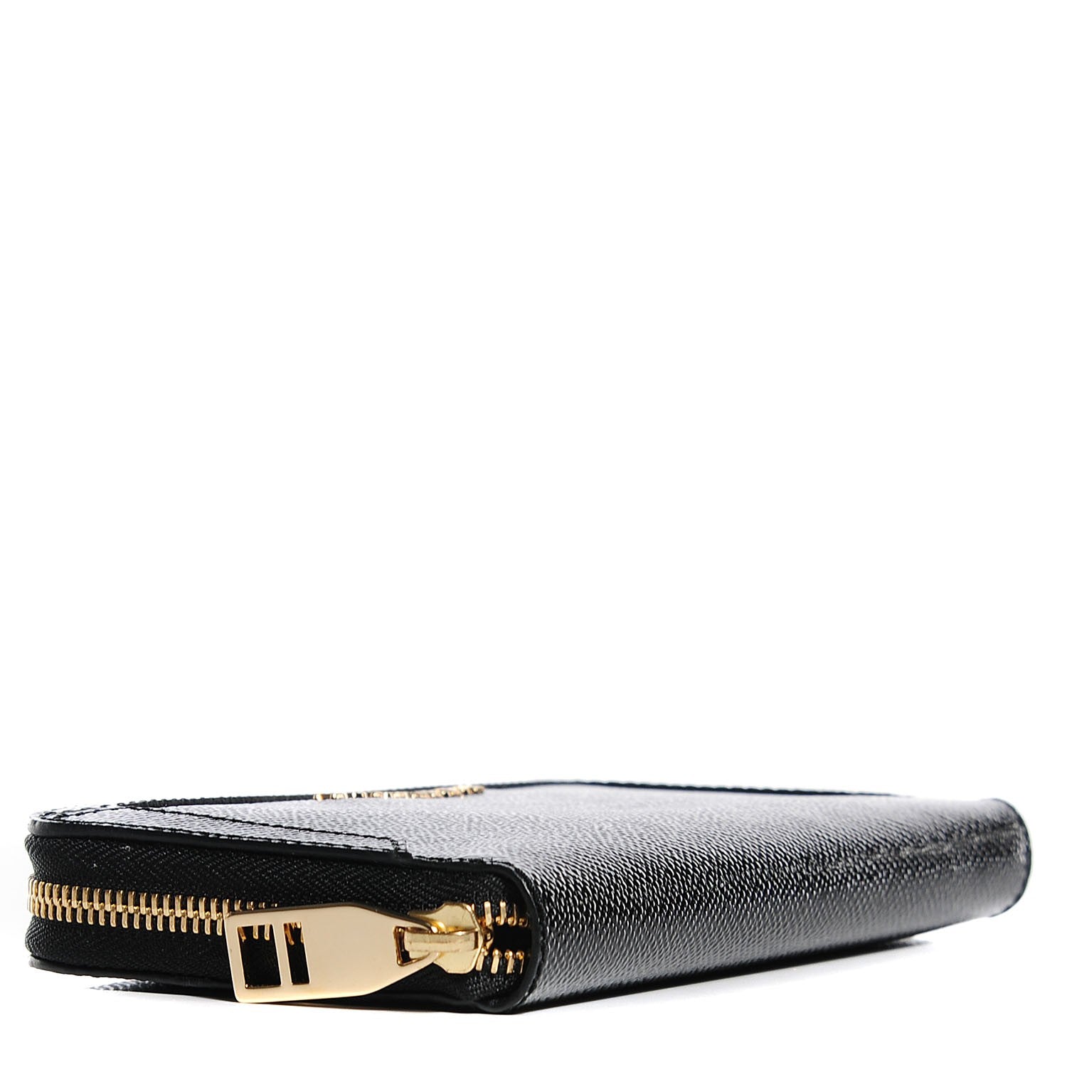 Burberry Patent London Leather Large Zippg Zip Around Wallet Black 4 of 8