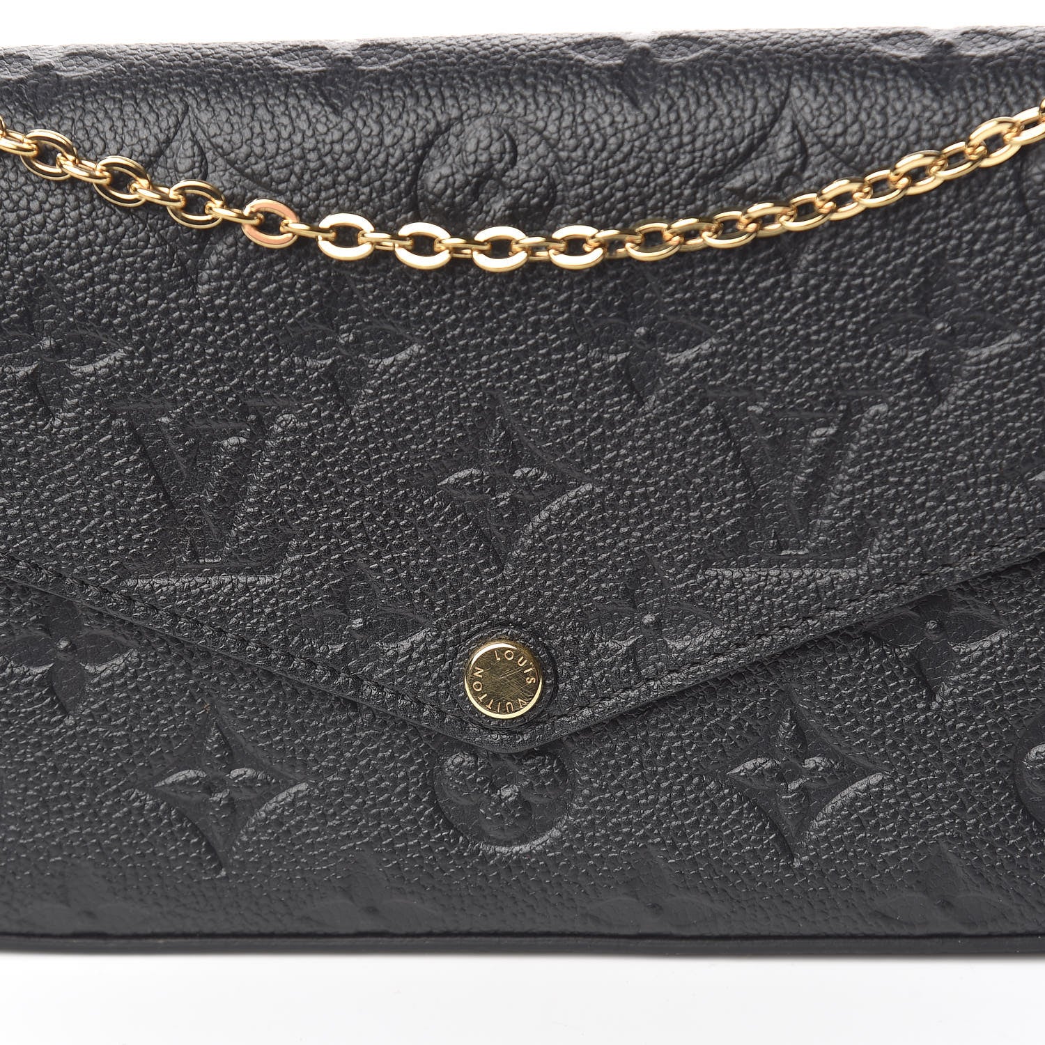 Louis Vuitton Empreinte Pochette Felicie Chain Wallet Black 13 of 14
