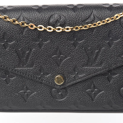 Louis Vuitton Empreinte Pochette Felicie Chain Wallet Black 13 of 14