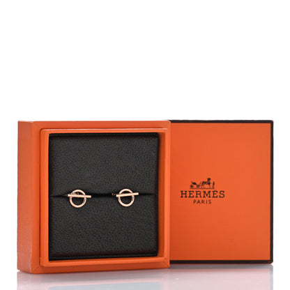 Hermes 18K Rose Gold PM Echappee Earrings 5 of 5