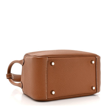 Hermes Taurillon Clemence Mini Lindy 20 Gold 4 of 9
