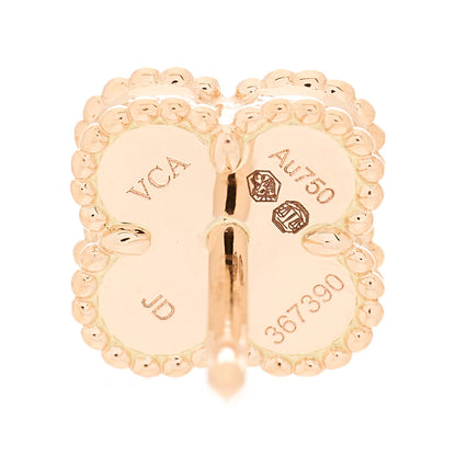 Van Cleef & Arpels 18K Rose Gold Carnelian Sweet Alhambra Earrings 3 of 3