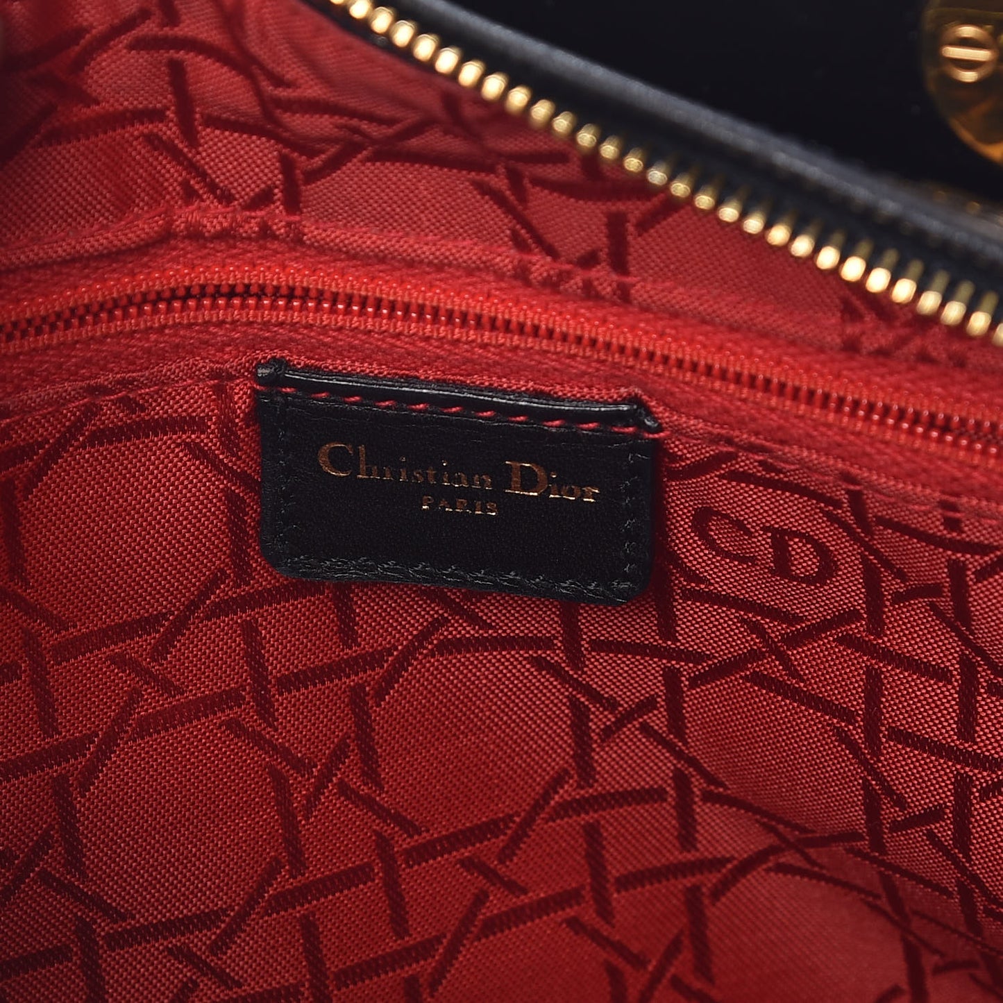Patent Cannage Medium Lady Dior Black