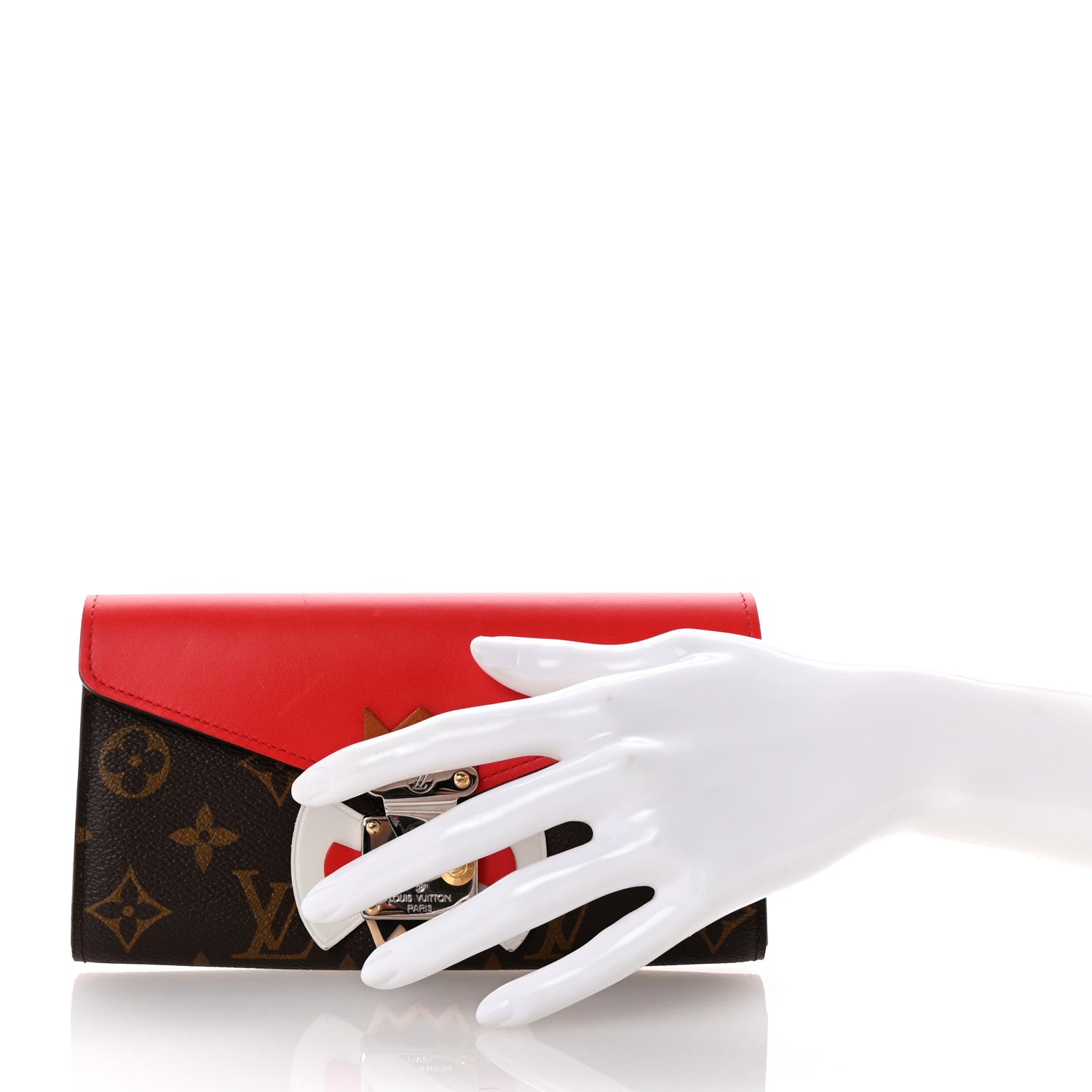 Louis Vuitton Monogram Tribal Mask Sarah Wallet Rouge 2 of 7