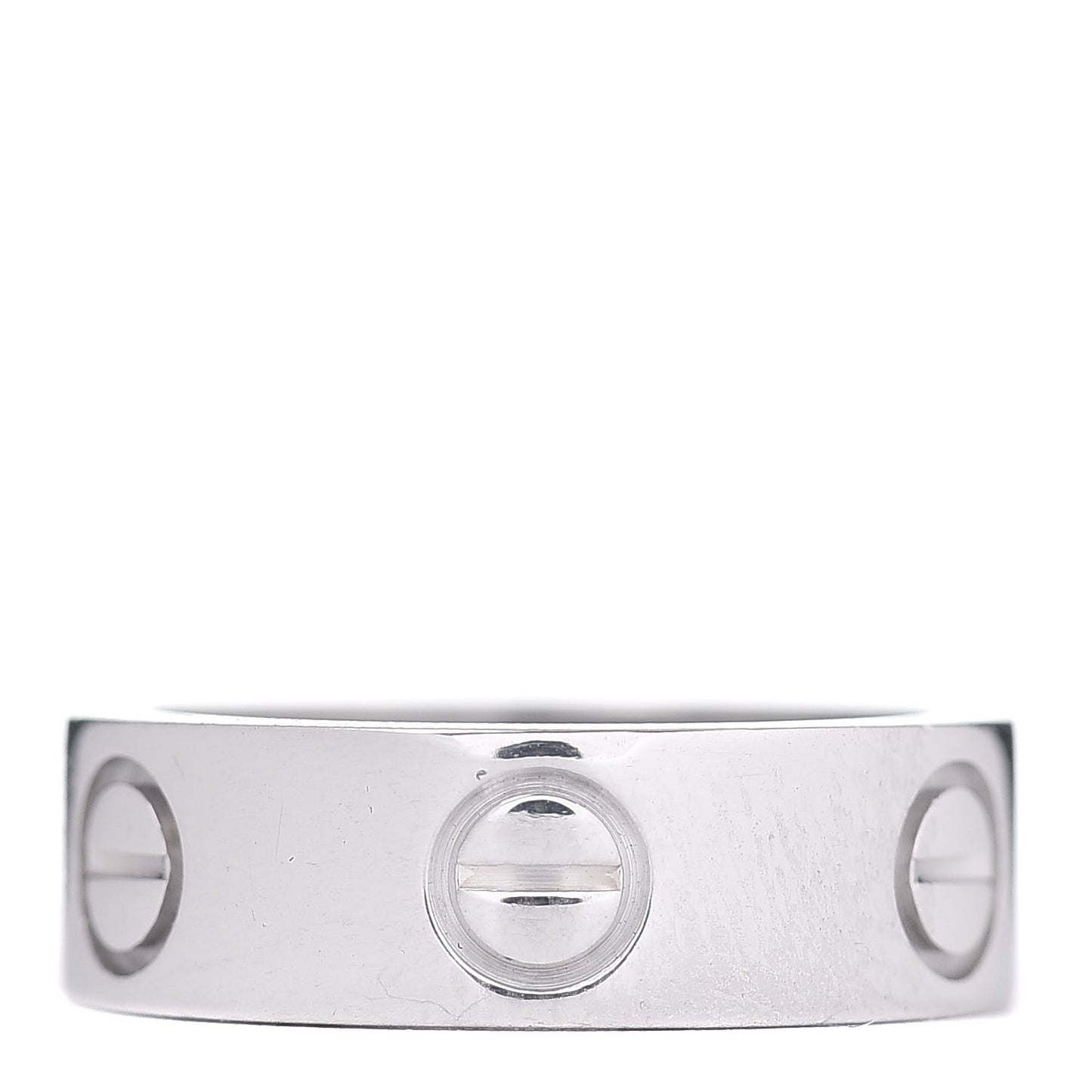 18K White Gold 5.5mm LOVE Ring 46 3.75