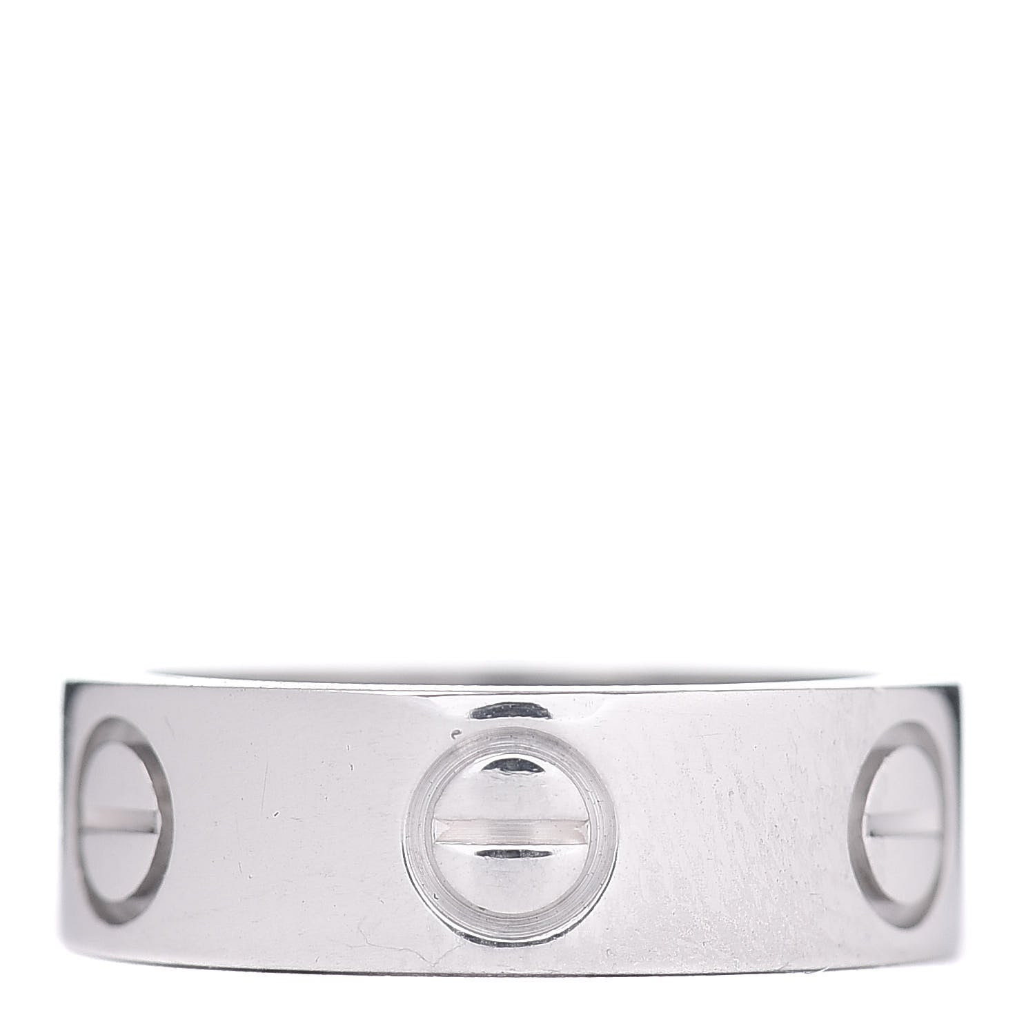 Cartier 18K White Gold 5.5mm LOVE Ring 46 3.75 3 of 4