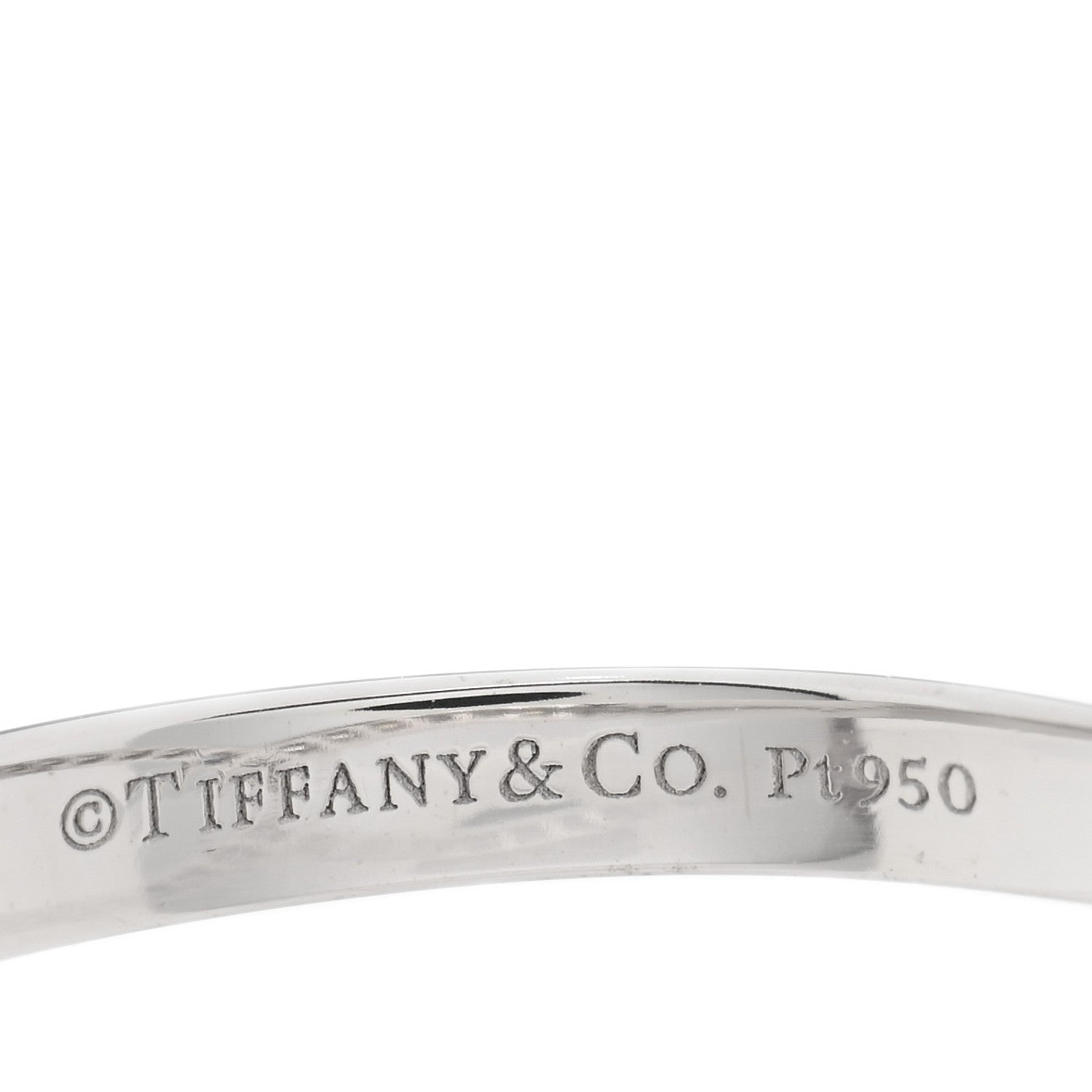 Tiffany Platinum Diamond Soleste V Band Ring 46 3.75 4 of 5