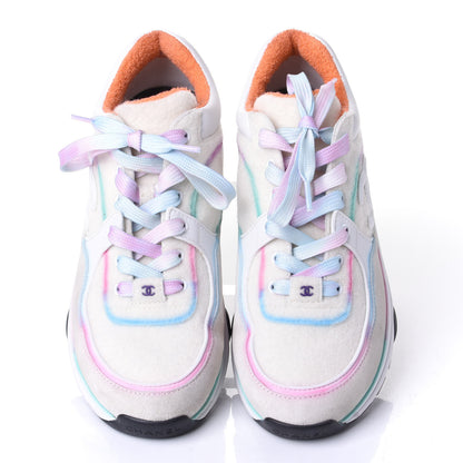 Chanel Wool Suede Calfskin CC Sneakers 39 Multicolor 5 of 11