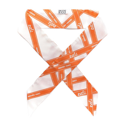 Hermes Silk Bolduc Twilly Orange 1 of 5