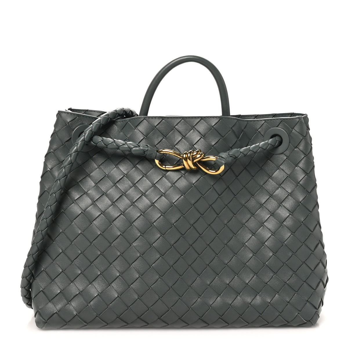 Bottega Veneta Nappa Intrecciato Medium Andiamo Shoulder Bag Aloe 1 of 9