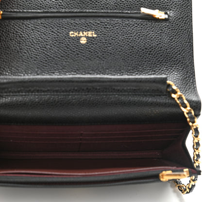 Chanel Caviar Quilted Wallet On Chain WOC Black 5 of 12