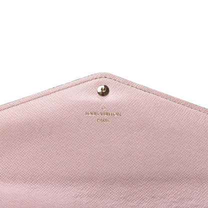 Louis Vuitton Damier Ebene Sarah Wallet NM Rose Ballerine 11 of 12