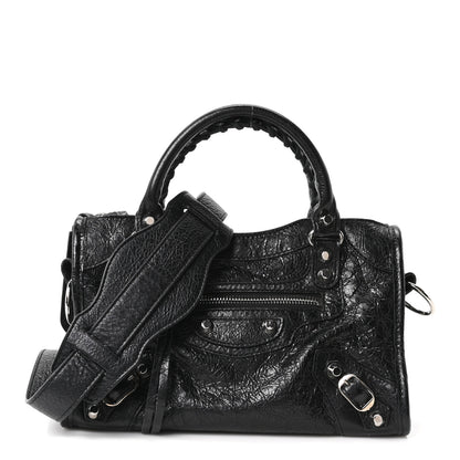 Balenciaga Agneau Classic Silver Hardware Mini City Black 1 of 10