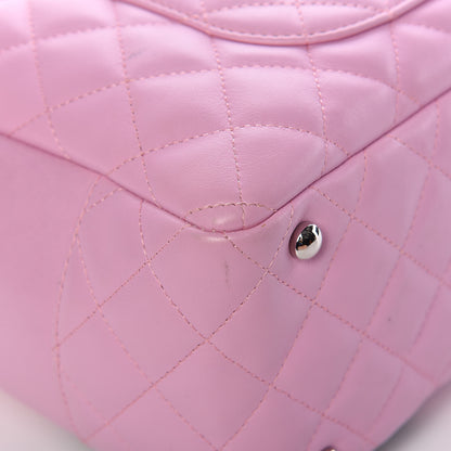 Chanel Calfskin Quilted Large Cambon Bowler Pink Black 11 of 21