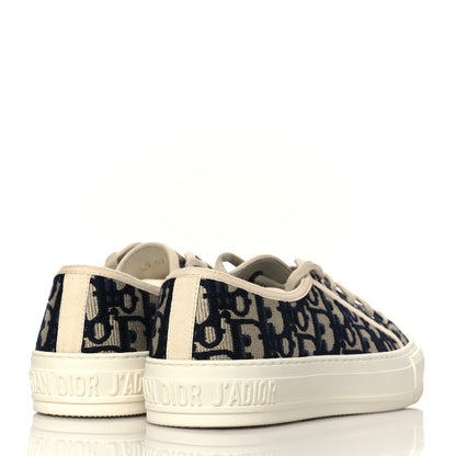 Christian Dior Canvas Oblique Walk'N'Dior Low Top Sneakers 37 Deep Blue 4 of 8