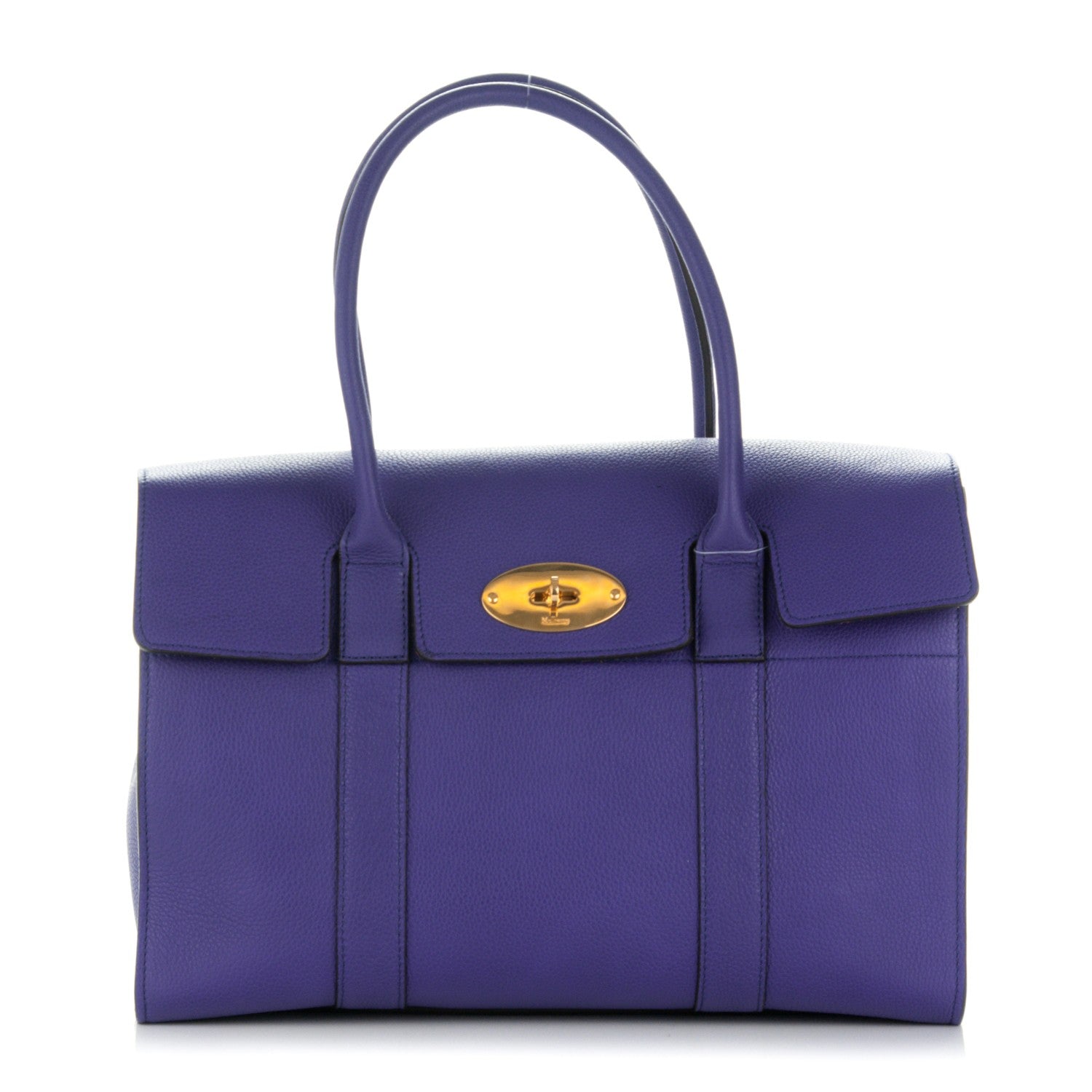 Mulberry Natural Grain Calfskin New Bayswater Indigo 1 of 8