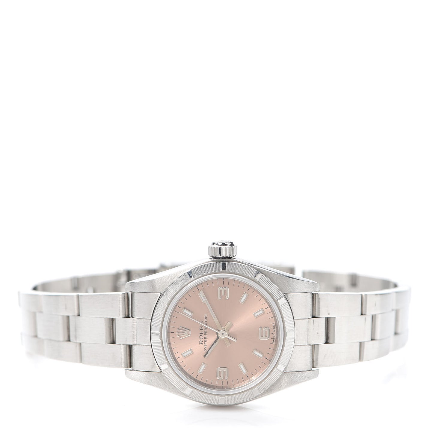 Stainless Steel 26mm Oyster Perpetual Watch Pink 76030