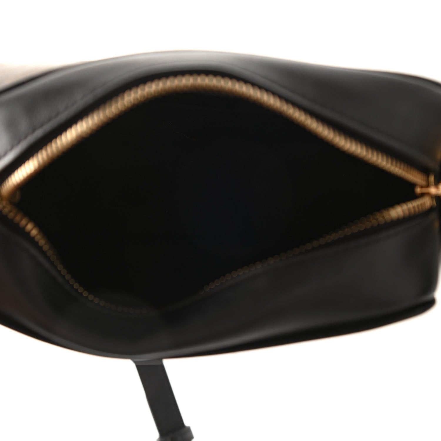 Fendi Glazed Fabric Vitello Century FF 1974 Stamp Patch Mini Camera Case Mogano Panna Black 5 of 14