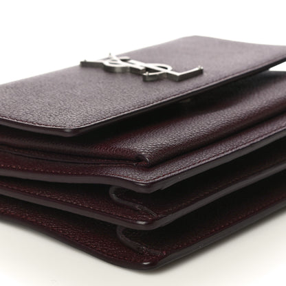 Saint Laurent Grained Calfskin Small Monogram Sunset Amaranto 9 of 12