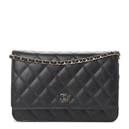 Chanel Caviar Quilted Wallet On Chain WOC Black 1 of 10
