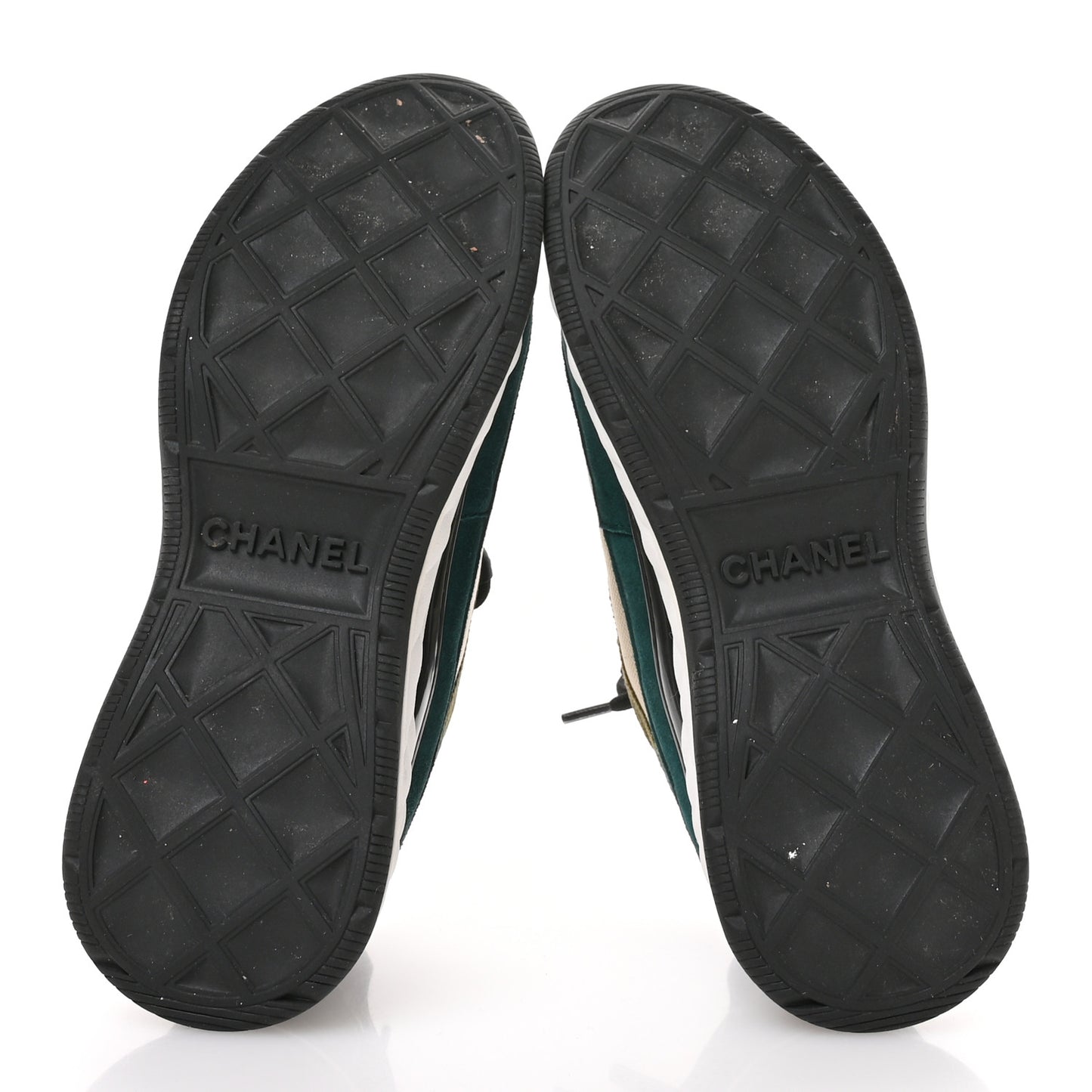 Fabric Suede CC Sneakers 36.5 Beige Dark Green Green